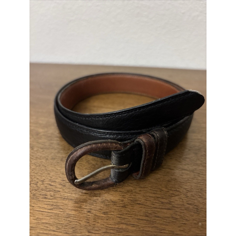 Torino Tumbled Glove Cowhide Leather Belt Black 5890 Men's 38 Made in USA